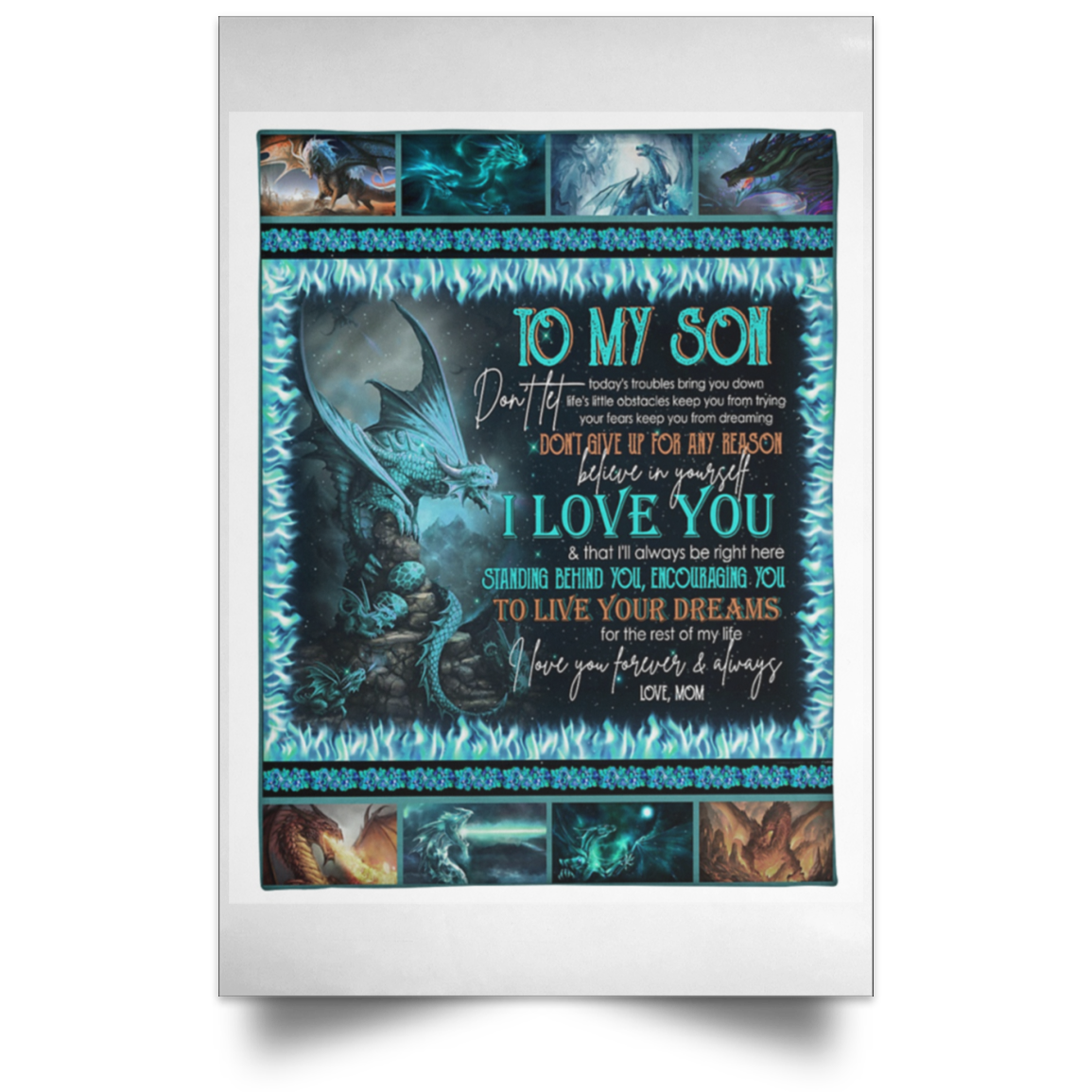 Customed Mom To Son Fleece Blanket Meaningful Gifts On Birthday, Wedding, Anniversary, Awesome Birthday Perfect Happy Birthday Gift Decor Bedroom, Living Room Print High Quality