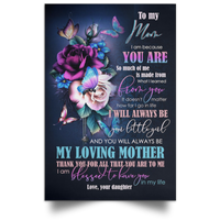 Thumbnail for Inspirational Daughter To Mom Vertical Poster New Mom  Gift From Son Posters Family Friend , Awesome Birthday Perfect Happy Birthday Gift Decor Bedroom, Living Room Print High Quality