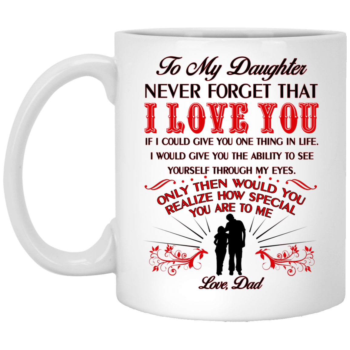 To My Daughter Love Dad Mug - Never forget that I love you