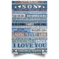 Thumbnail for Meaningful Quote Mom And Dad To Son Vertical Poster Posters Family Friend , Awesome Birthday Perfect Happy Birthday Gift Decor Bedroom, Living Room Print High Quality
