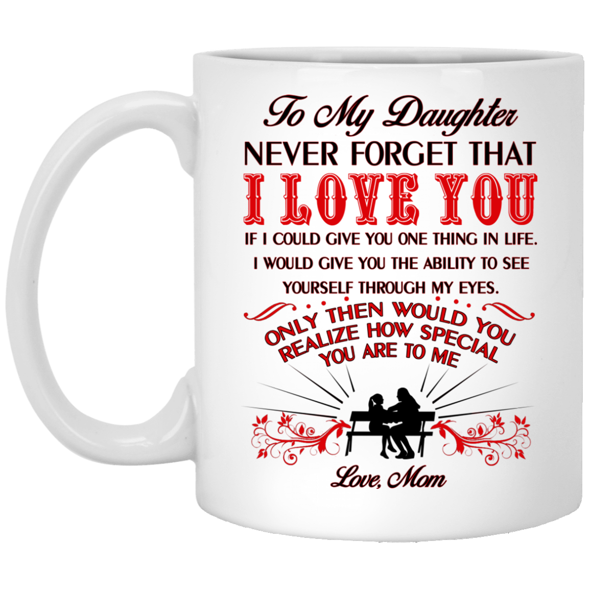 To My Daughter Love Mom Mug - Never forget that I love you