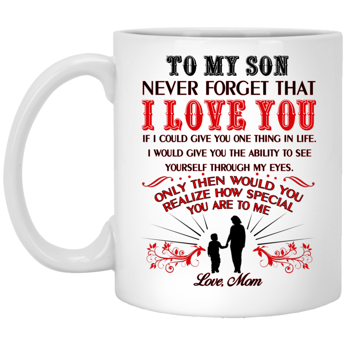 To My Son Love Mom Mug - Never forget that I love you