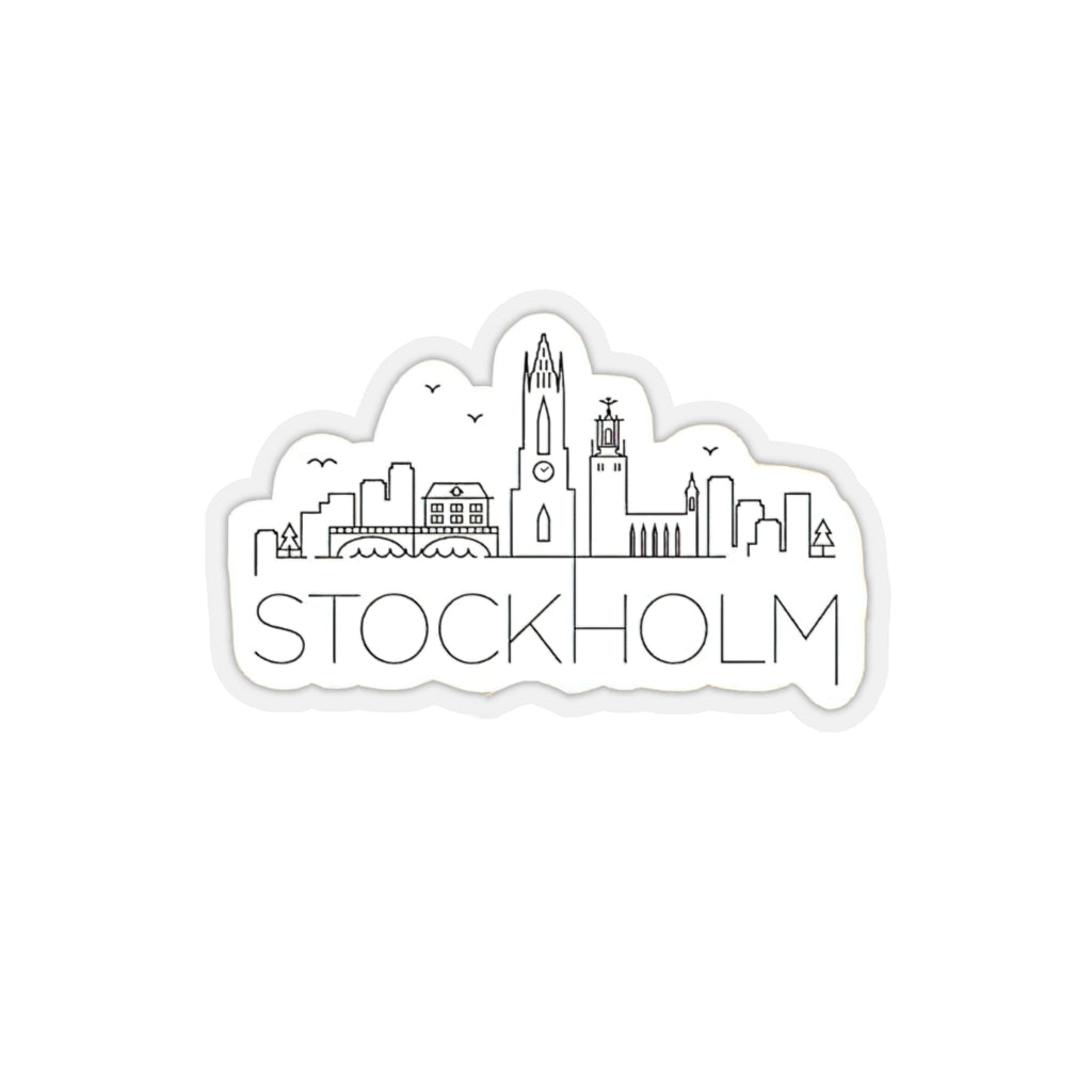 Unique Stockholm Skyline Vinyl Sticker, Germany,Best Friend Gift, Birthday Gift, , Laptop Sticker Water Bottle, Phone, Skateboard Stickers