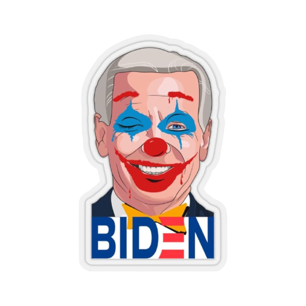 Biden Clown Sticker, Joe Biden is A Clown Decal, Worst President Ever, Republican Stickers, Stickers for Hydroflask, Laptop Stickers, Funny Stickers, Car Decal, America