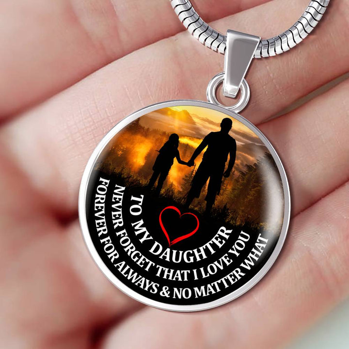 Father daughter pendant necklace online