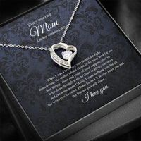 Thumbnail for KORAFINA Meaningful Quote Heart, to Mom On My Wedding Day, Mother of The Groom Gift from Son, Mother of The Groom Necklace from Son On Wedding Day On Christmas, Birthday
