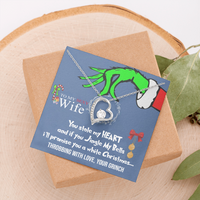 Thumbnail for to My Sexy Wife Necklace, Funny Grinch Stole My Heart Christmas Card, Love Necklace Gifts, Christmas Necklace for Wife