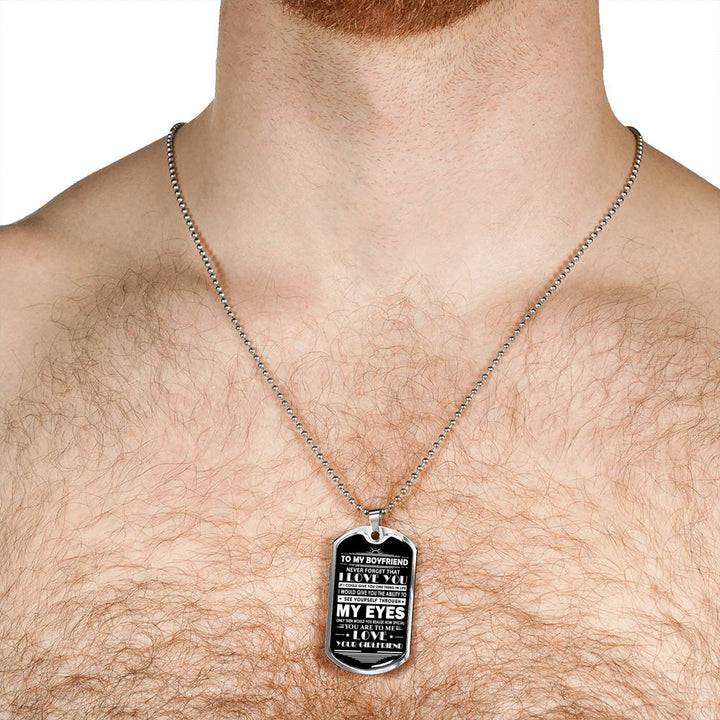 Boyfriend and girlfriend dog tags clearance