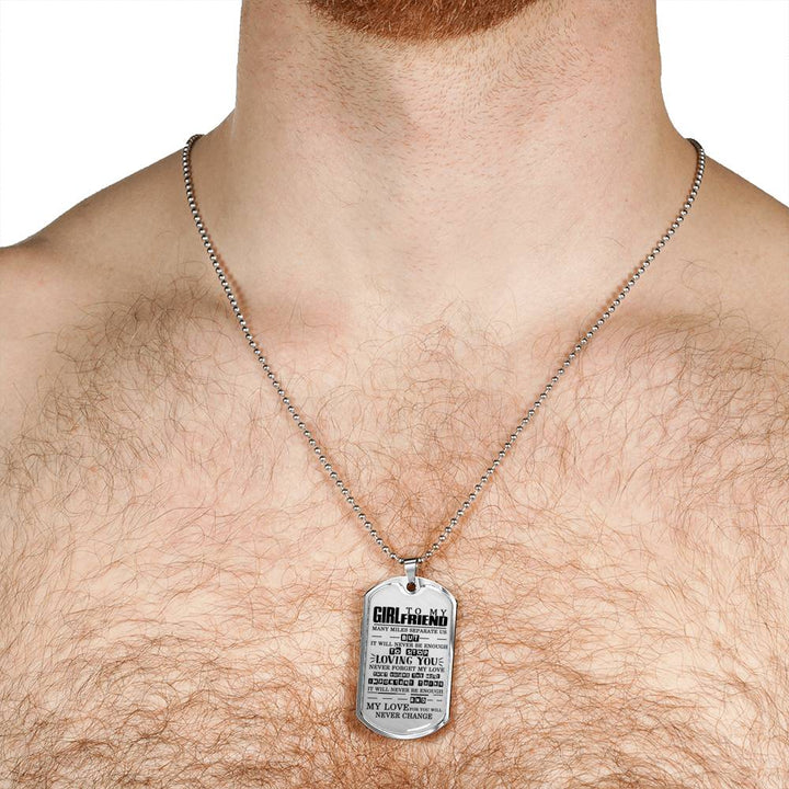 be the change. Dog Tag Necklace