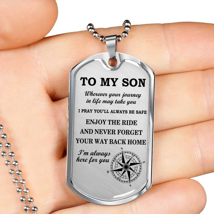 To my son never forget that clearance i love you dog tag