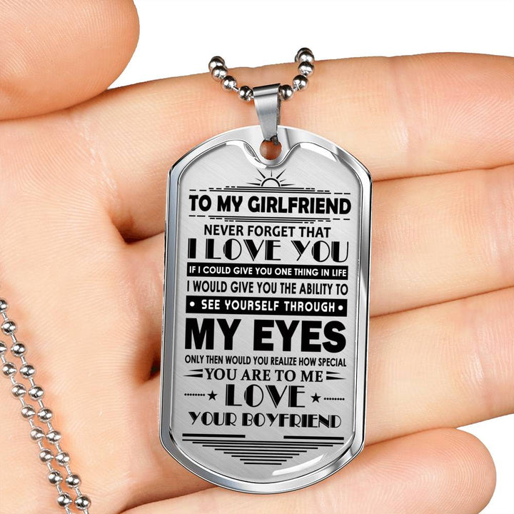 I Love my Girlfriend Necklace For Girlfriend From Boyfriend Personal AZ Family Gifts