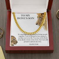 Thumbnail for Bonus Son Gift From Bonus Mom/ Bonus Dad, Birthday Gift For Bonus Son Stepson Christmas Gift Graduation Gift Bonus Son Card
