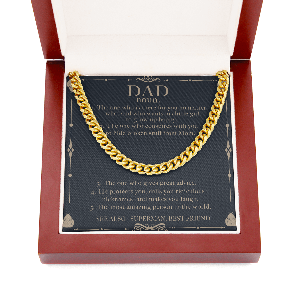 To My Dad Necklace, Gift For Dad From Daughter, Dad Birthday, Anniversary Gift