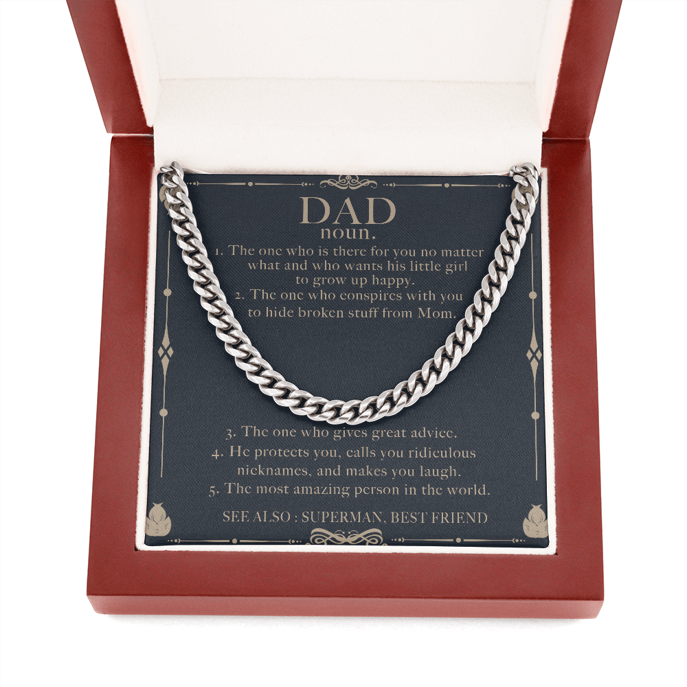 To My Dad Necklace, Gift For Dad From Daughter, Dad Birthday, Anniversary Gift