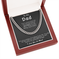 Thumbnail for To My Dad Cuban Link Chain Necklace, Gifts for Dad from Daughter/Son, Cuban Chain Necklace Gift for Dad Birthday, Birthday Gifts for Dad