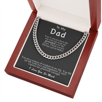 Thumbnail for To My Dad Cuban Link Chain Necklace, Gifts for Dad from Daughter/Son, Cuban Chain Necklace Gift for Dad Birthday, Birthday Gifts for Dad