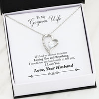 Thumbnail for Husband to Wife Last Breath Story Card - Forever Love Symbol Necklace - Gifts Ideas for Wife from Husband