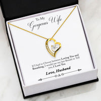 Thumbnail for Husband to Wife Last Breath Story Card - Forever Love Symbol Necklace - Gifts Ideas for Wife from Husband