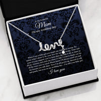 Thumbnail for KORAFINA Personalized Love Necklace, to Mom On My Wedding Day, Mother of The Bride Gift from Daughter, Mother of The Bride Necklace from Bride, Mom of Bride On Christmas, Birthday