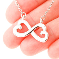 Thumbnail for AZTeam Meaningful Quote Interlocked Heart Necklace - to My Future Wife - Thank You for Making Me Laugh Best Birthday Gift for Your On Birthday, Christmas