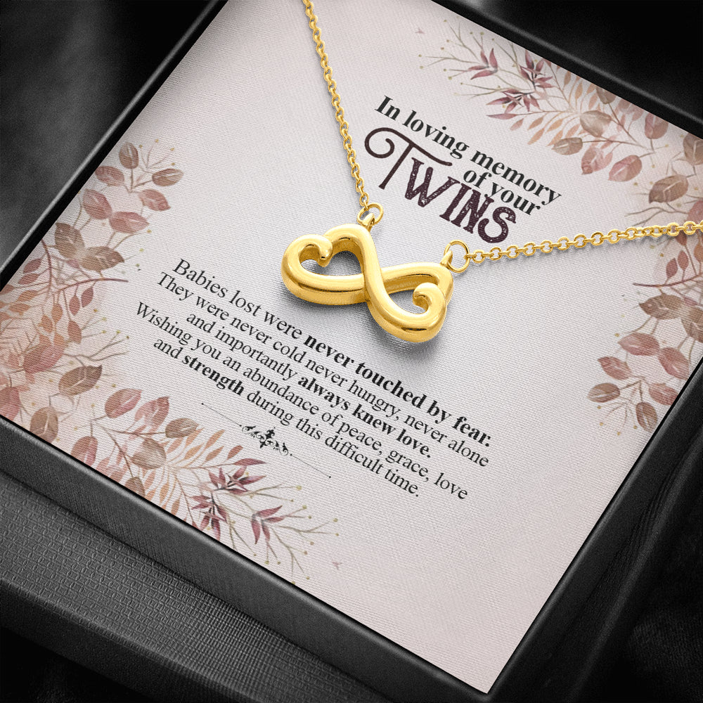In Loving Memory Of Your Twins Loss Of Twins Infinity Heart Pendant Necklace – Twins Miscarriage Gifts; Gift for Birthday,Christmas,Valentine's Day,Mother's day,Father's Day,Thanksgiving