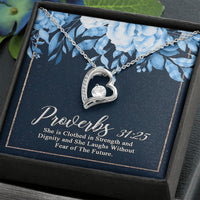 Thumbnail for iWow Inspirational Scripture Jewelry Proverbs Gift Bible Verse Proverbs Jewelry Gift for Her Necklace Proverbs 3125 Baptism Gift Christian 18kt Gold Necklace On Christmas, Anniversary
