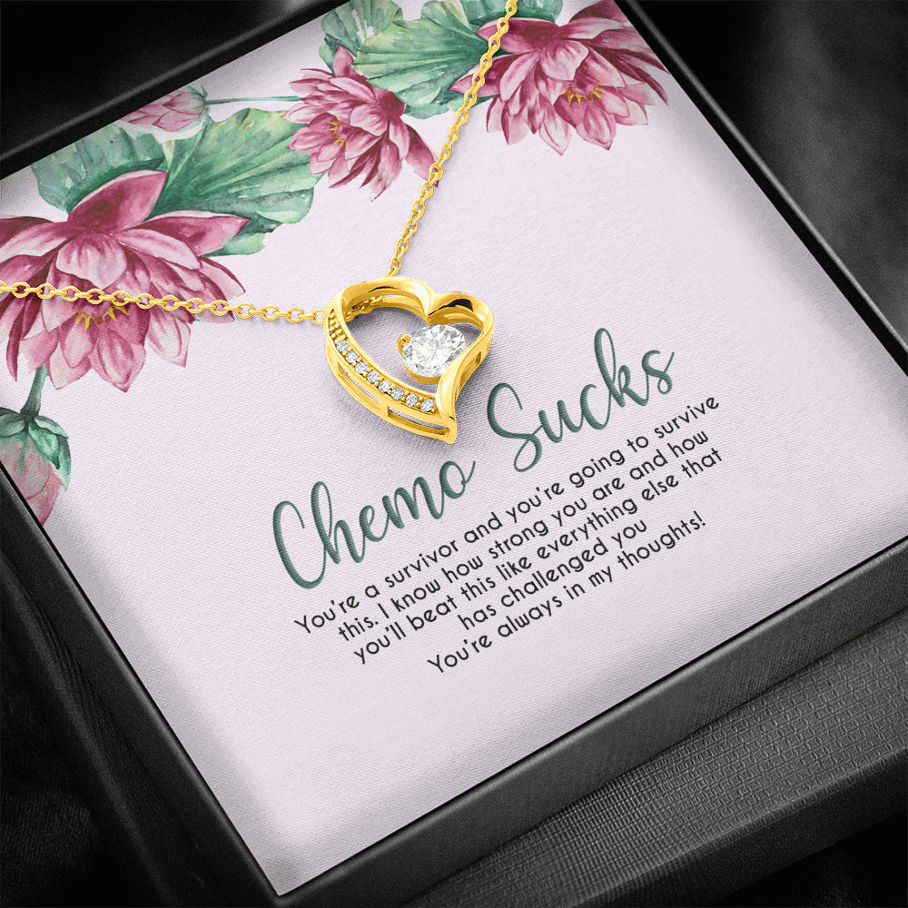 iWow Inspirational Chemo Sucks Gift Cancer Jewelry Gift for Her Friend with Cancer Chemo Survivor Chemotherapy Gift Chemo Care Package Cancer Support On Birthday, Christmas