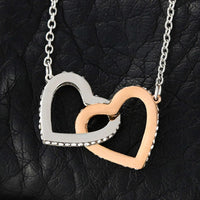 Thumbnail for AZTeam Meaningful Quote Interlocked Heart Necklace - to My Future Wife - Thank You for Making Me Laugh Best Birthday Gift for Your On Birthday
