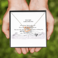 Thumbnail for Interlocked Heart Necklace to My Girlfriend You are The Perfect Catch, Romantic Gifts for Girlfriend, Best Simple Gifts for Girlfriend, Jewelry for Girlfriend, Creative Birthday Gifts, Gift for Woman