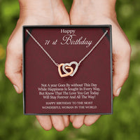 Thumbnail for Pendants 71st Birthday for Her Gift, 71st Birthday Gift for Her, Seventy First Birthday Gift for Woman Friend, 71st Birthday Gift Interlocking Hearts
