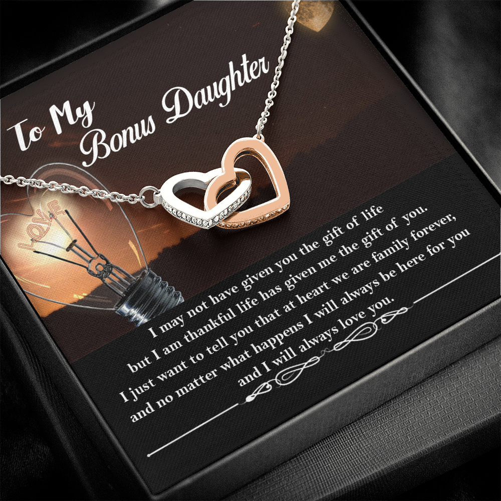 Personalized to My Bonus Daughter Necklace, Bonus Daughter Gift  ver 01