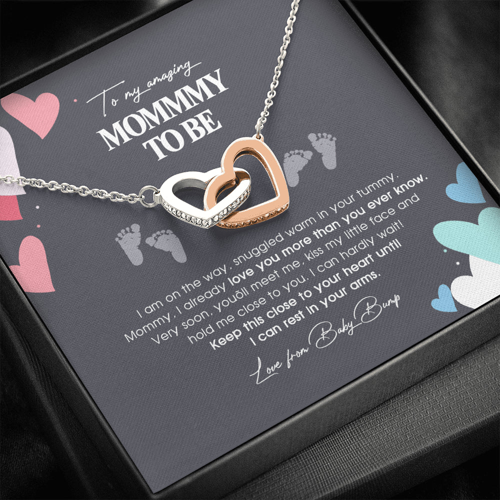 To My Mommy To Be, Never-ending Love From Baby Bump Necklace