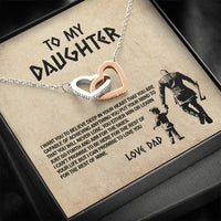 Thumbnail for From Viking Dad To My Daughter I Want You To Believe Deep In Your Heart Joined Interlocking Hearts Pendant Necklace; Gift for Birthday,Christmas,Valentine's Day,Mother's day,Father's Day,Thanksgiving