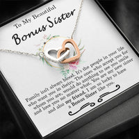 Thumbnail for Pendants Bonus Sister Necklace, Bonus Sister Gift, Gift for Bonus Sister, Birthday Gift for Bonus Sister, Sister in Law Gift, Sister of The Groom, You're My New Sister an Also My Friend