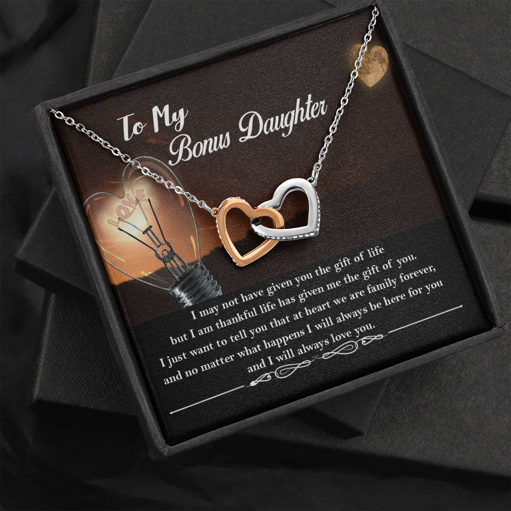 Personalized to My Bonus Daughter Necklace, Bonus Daughter Gift  ver 01