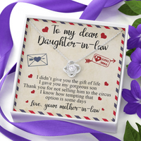 Thumbnail for to my dear daughter in law necklace, future daughter in law gift from mother in law