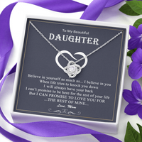Thumbnail for to my beautiful daughter necklace, believe in yourself as much as i believe in you The Love Knot Necklace