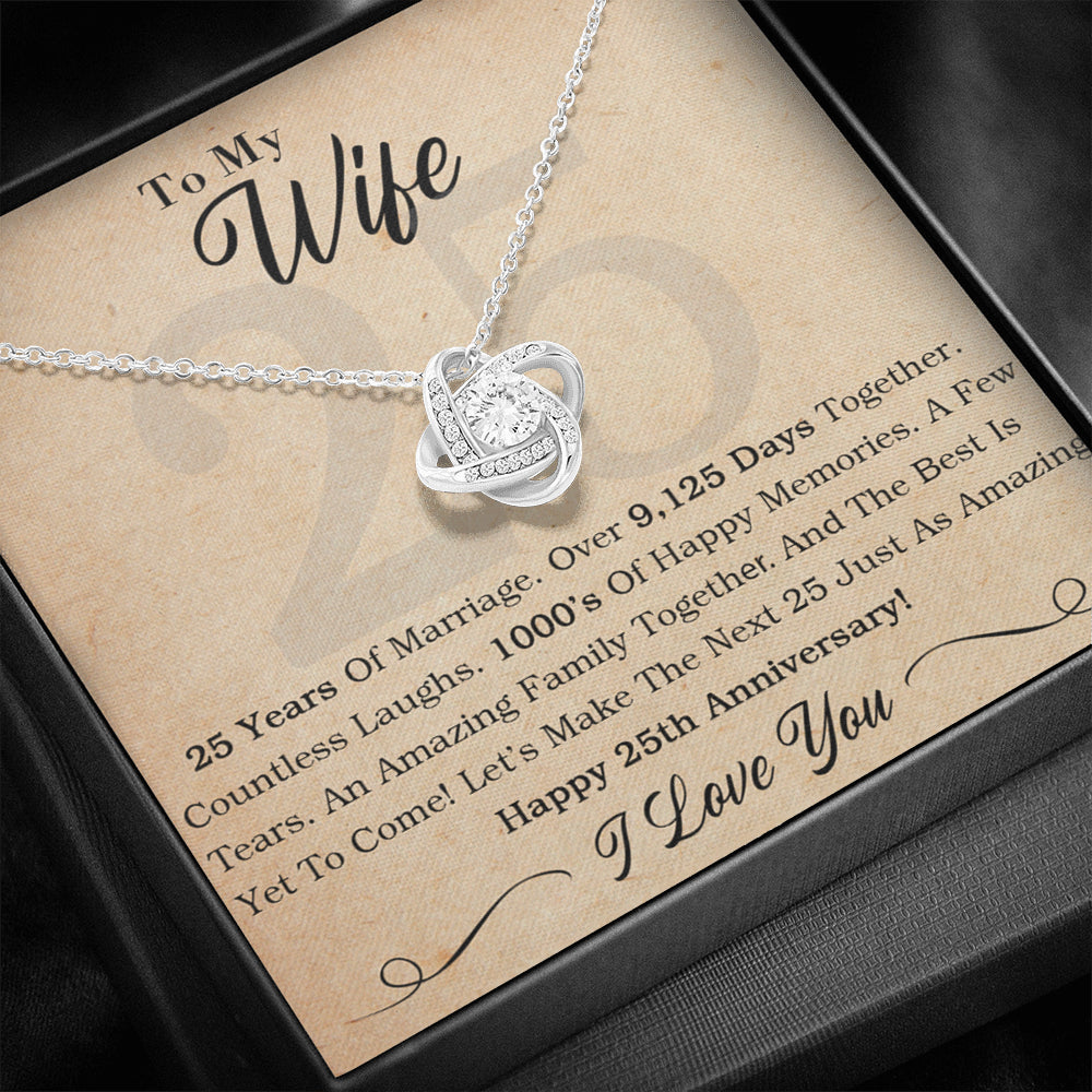 iWow Meaningful Quote 25th Wife The Best is Yet to Come Necklace On Christmas, Birthday