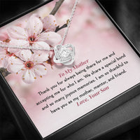 Thumbnail for KORAFINA Customized Mom Necklace  Gift to Mom from Son  to My Mother Thank You  Knot Necklace  Gift Necklace with Message Card On Birthday, Christmas