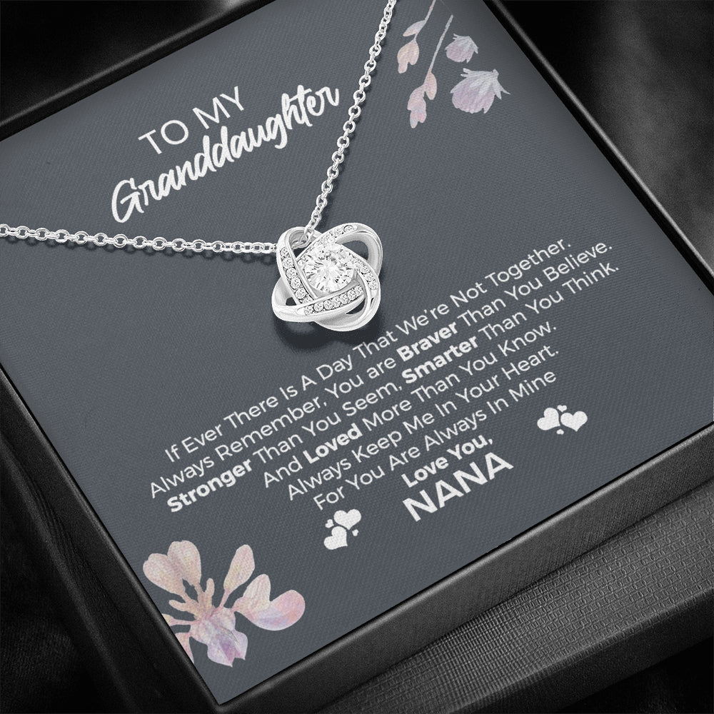 To My Granddaughter, "Always Remember" Love Knot from Nana | Granddaughter Christmas, Birthday, Graduation Gift | Granddaughter Necklace