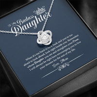 Thumbnail for To My Badass Daughter Necklace - Remember Whose Daughter You Are And Straighten Your Crown