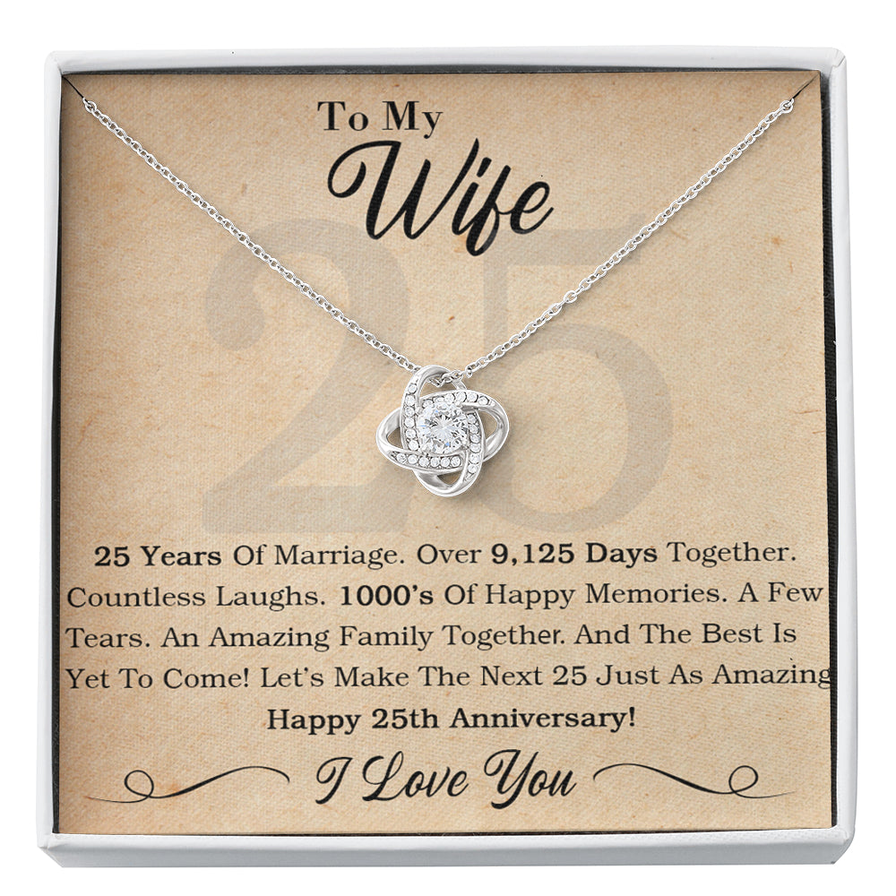 iWow Meaningful Quote 25th Wife The Best is Yet to Come Necklace On Christmas, Birthday