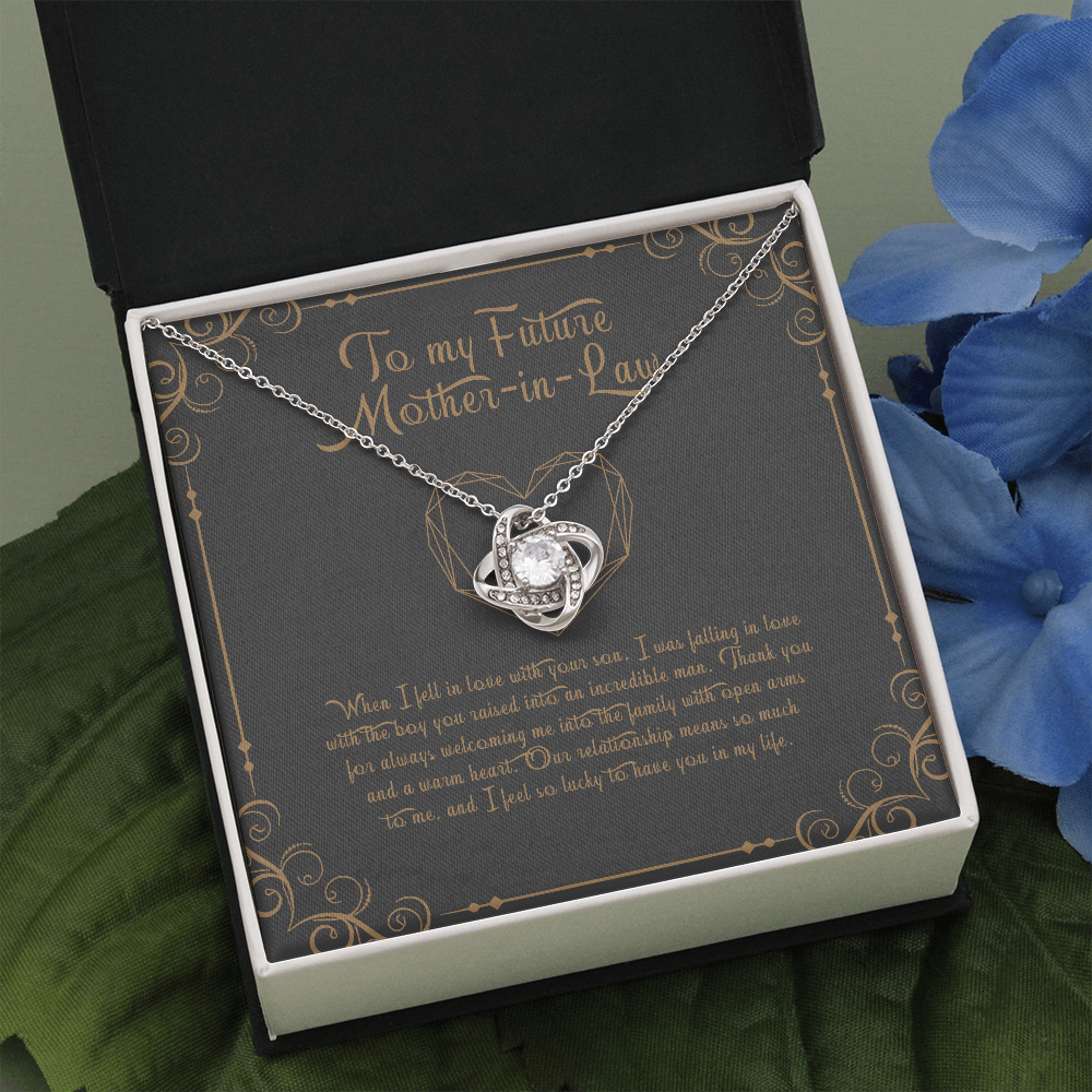 To My Future Mother in Law i fell in love in your son Necklace, Mother Necklace, To My Mother Necklace, Mother Birthday Card, Gift For Mother in Law Fix 02