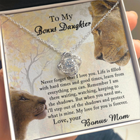 Thumbnail for to my bonus daughter necklace, gift for bonus daughter from bonus mom