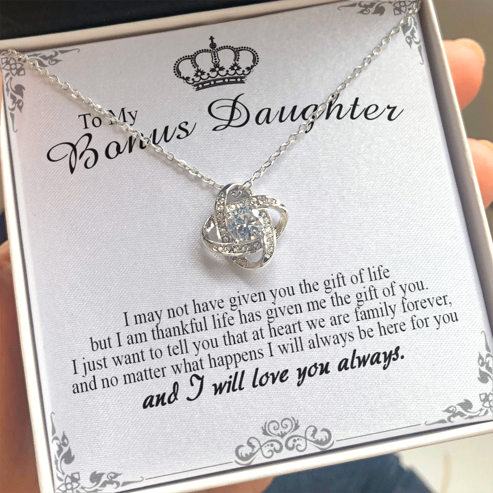 to my bonus daughter necklace, bonus daughter christmas gift