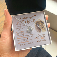Thumbnail for To My Daughter (From Dad) Love Knot Necklace, I'Ll Always Carry You In My Heart Message Card, Jewelry Pendant Gift For Daughter From Father, Meaningful Gift, Thoughtful Gifts For Daughter