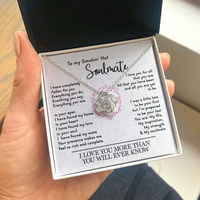 Thumbnail for to my smokin' hot soulmate necklace, i love you for all that you are the love knot necklace