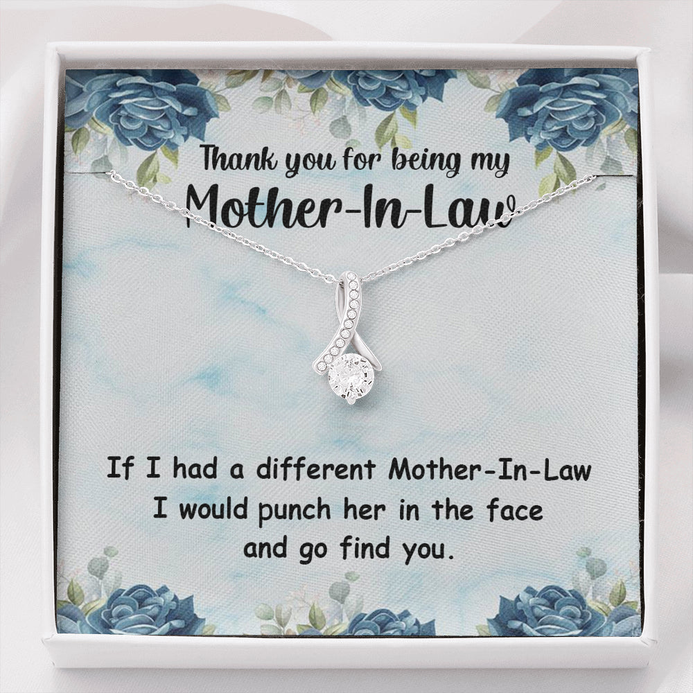 iWow Customized Mother-in-Law Necklace - Punch Her in The Face, Gifts for Mother in Law, Mother in Law Gifts, Birthday Gifts for Mother in Law On Christmas, Anniversary