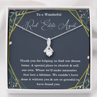 Thumbnail for Personalized Thank You Gift to Real Estate Agent, Realtor Gift Necklace, Real Estate Agent Gift, Realtor Necklace, Escrow Closing Gift, On Christmas, Birthday