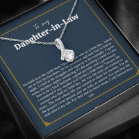 Thumbnail for Atiara Gifts Gift for Daughter in Law, Welcoming Daughter in Law Into, Gift for Bride from Mother in Law Necklace, Daughter in Law Jewelry, White Gold Necklace for Daughter-in-Law